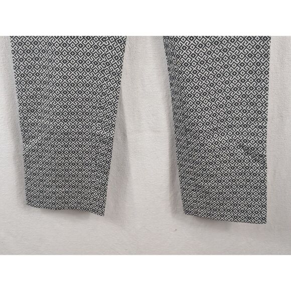 Banana Republic Pattern Hampton Pant Black & White Women's Size 4 - Picture 4 of 13